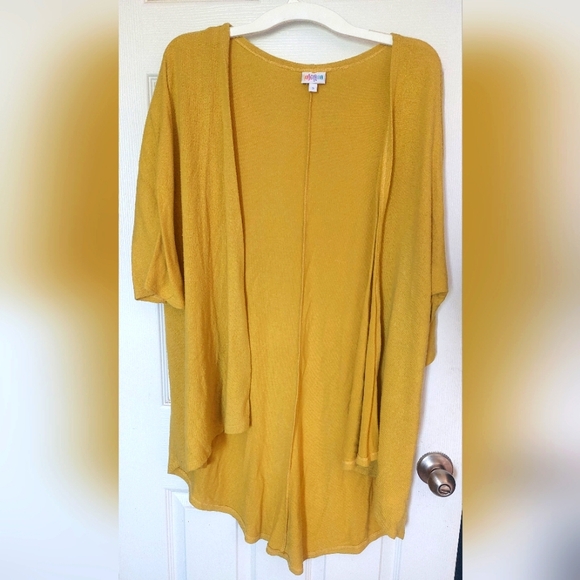 Lularoe Lindsay Cardigan Mustard Gold - Picture 1 of 3